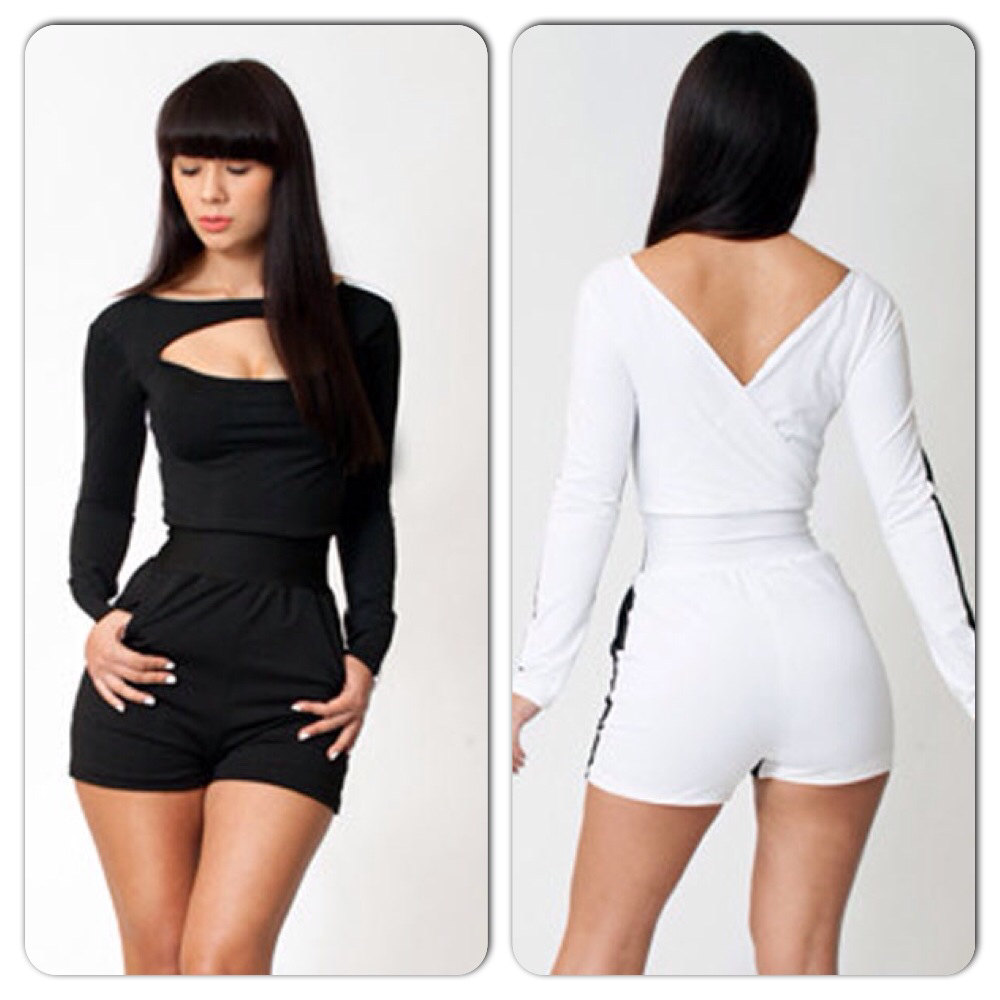 romper long sleeve shorts
